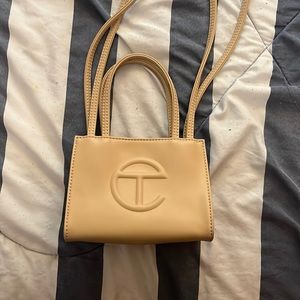 Creme Telfar Shoulder Mini Purse